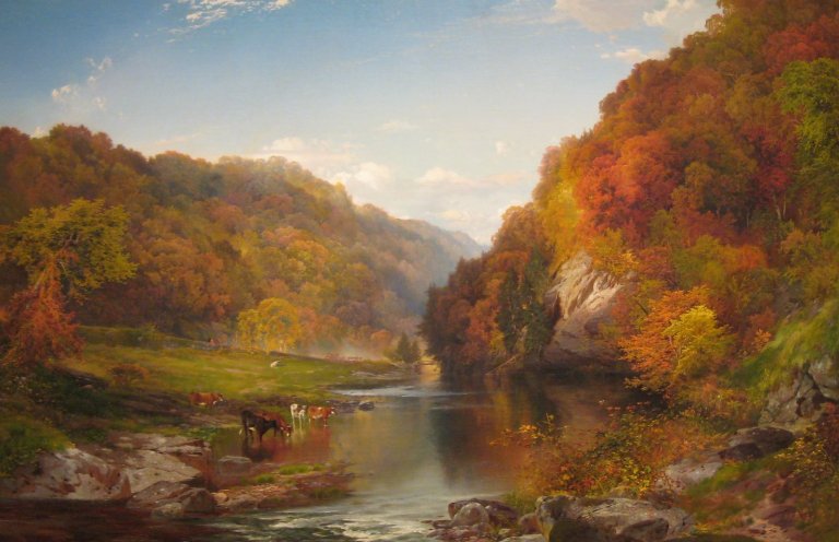 Thomas Moran - Autumn on the Wissahickon